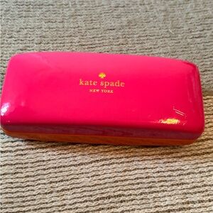 kate spade Hot Pink and Orange Glossy Hard Shell Eyeglass Case